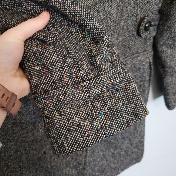 ⭐American Rag Grey & White Color Pop Wool Blend Button Up Pea Coat Size Small - Picture 4 of 10